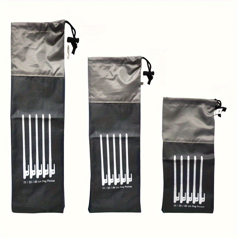 Ground Nail Storage Bag for Outdoor Camping Accessories 3 Sizes