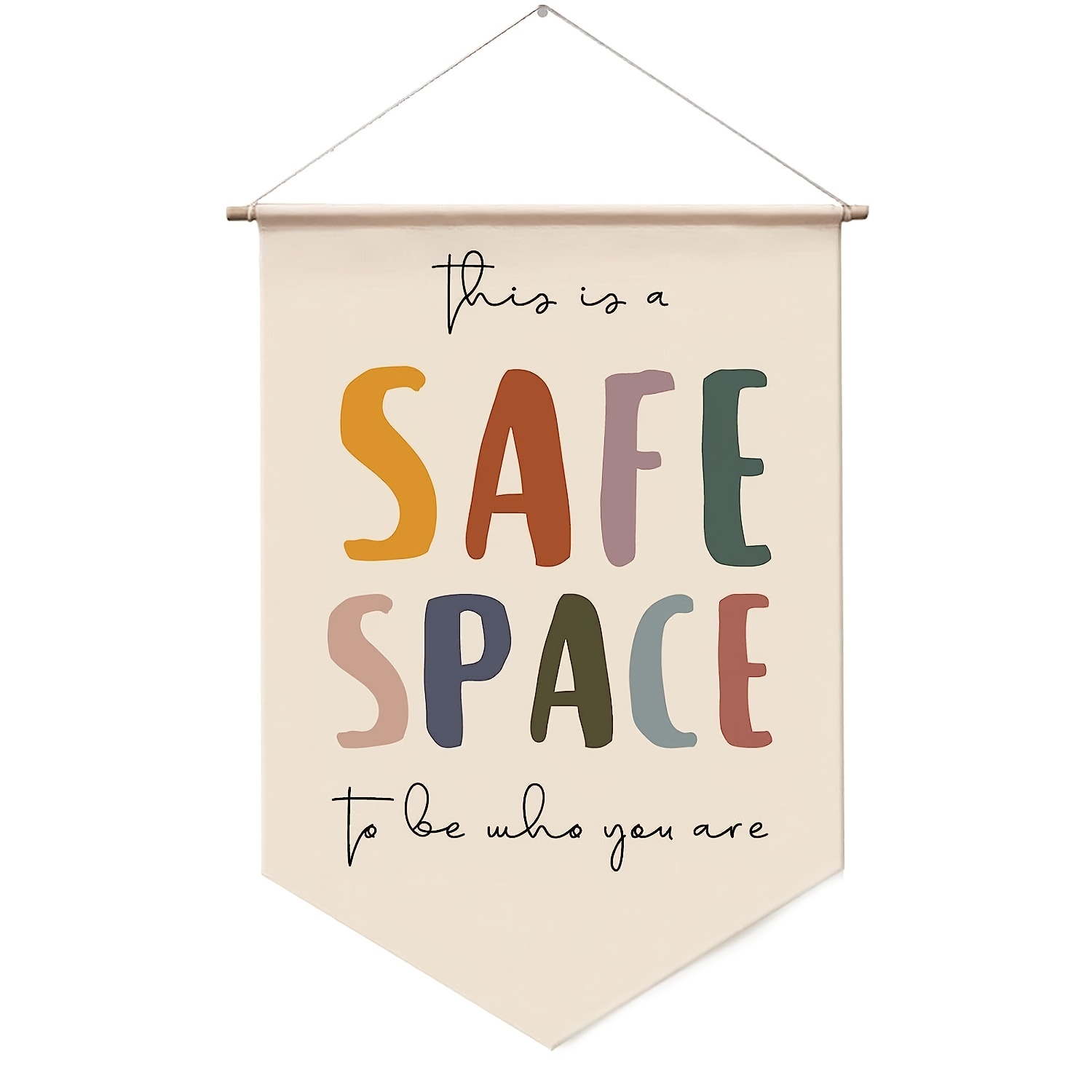 

Safe Space Wall Hanging 17.7''x11.8'' Therapy Office Wall Decor, Counseling Banner, School Counselor Office Wall Decor, Classroom Decor, School Psychologist, Mental Health Banners