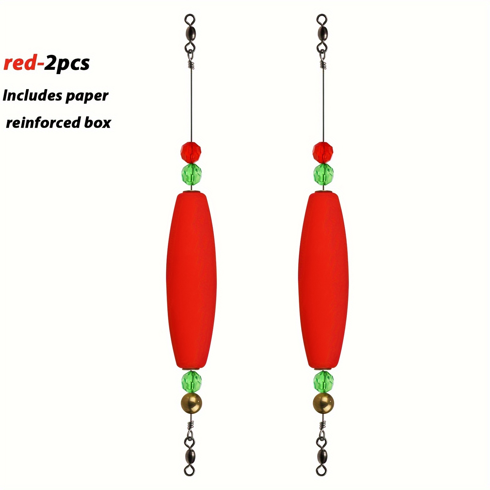 * 2pcs Fishing Bobber, Weighted Bobbers For Fishing Popping Cork, Float Rig  Rattle Popping Cork For Saltwater Freshwater