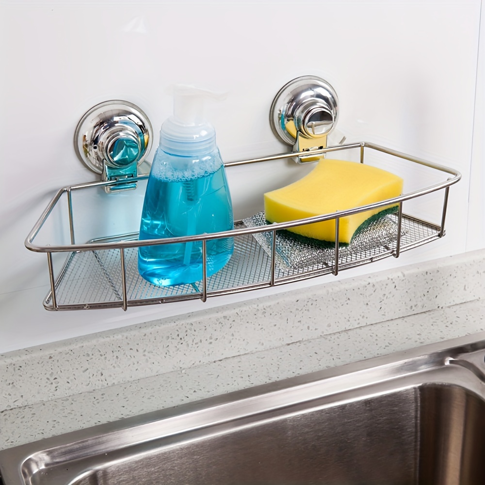 Bathroom Kitchen Shelf Suction Cup Rack Organizer Storage Shower Wall  Basket