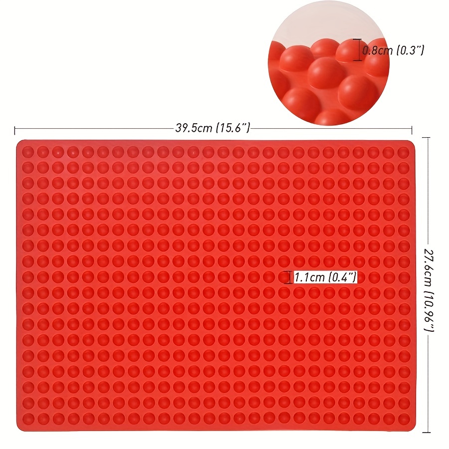 1pc Silicone Baking Mat With 30 Round Macaron Cavities