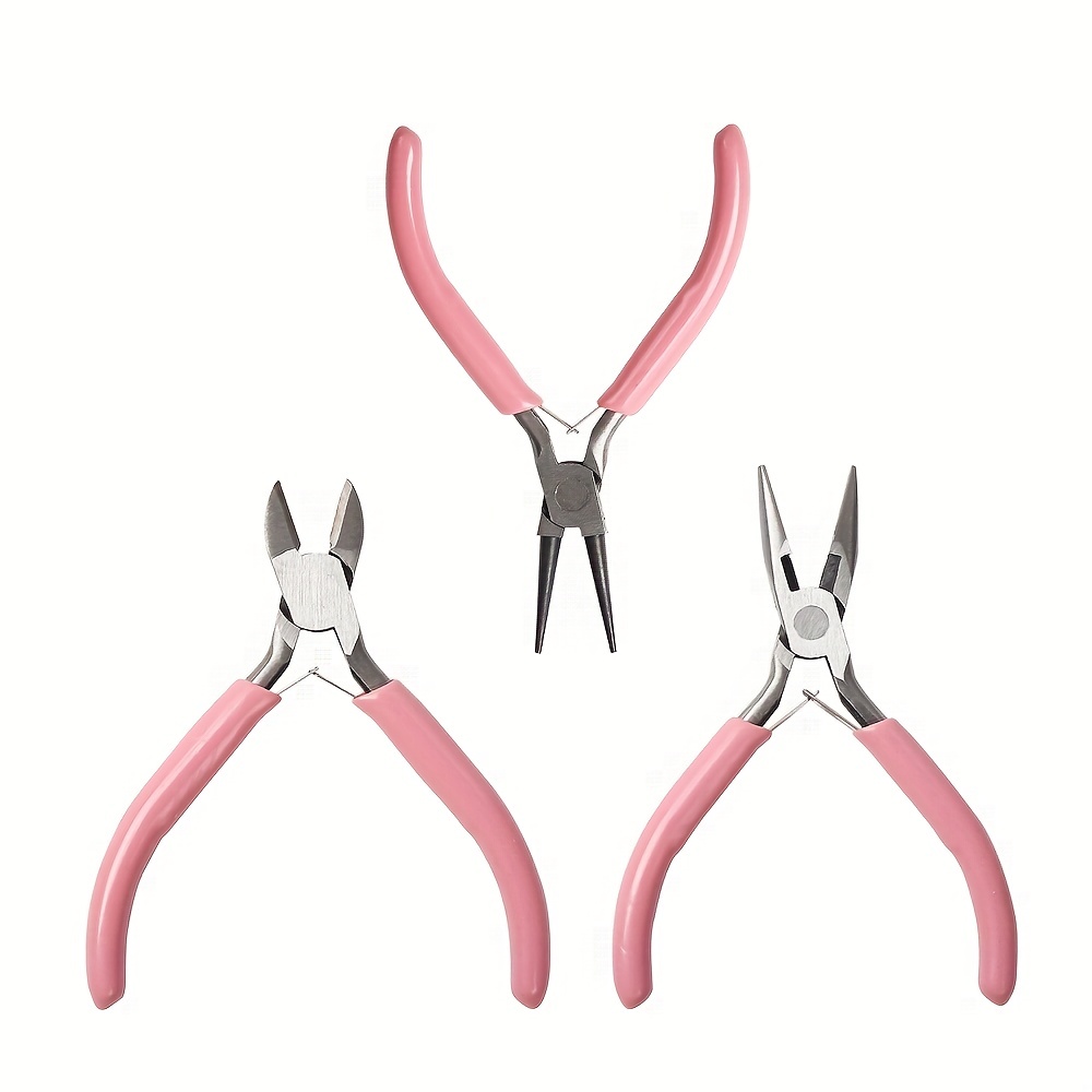 4 Pack Of Steel Jewelry Making Tools With Case, Wire Cutters, Round Nose  Pliers, Side Cutting Pliers and Scissors, Set Of Pliers, Tool Kit
