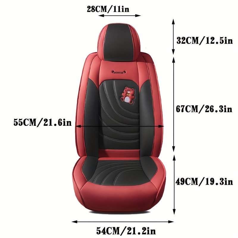 Cinco Asiento Universal Cubierta Asiento Coche Dibujos - Temu