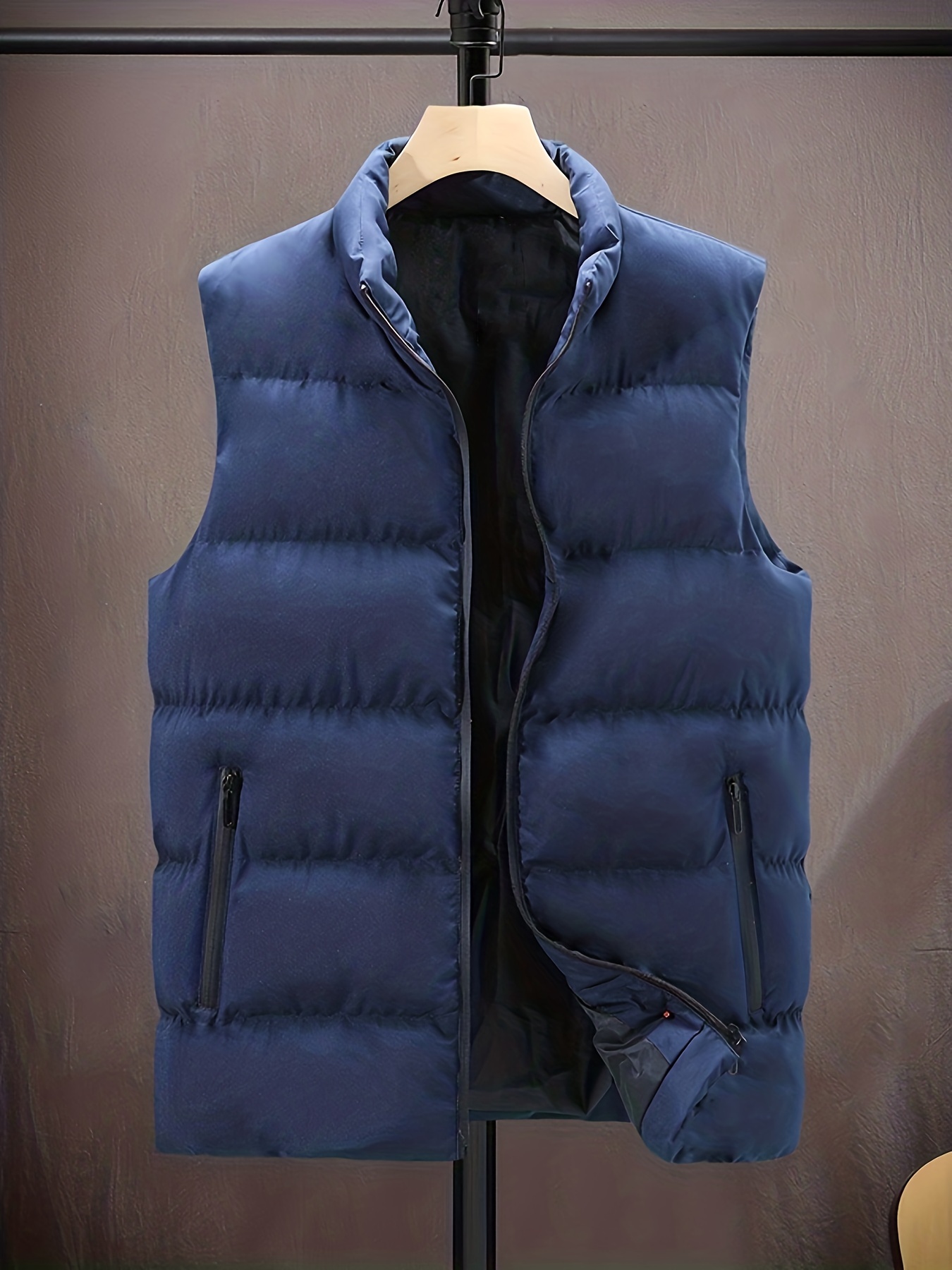 Men's Thermal Vest Sleeveless Jacket Trendy Warm Winter - Temu