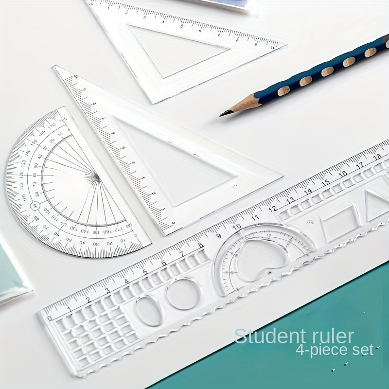 Plastic Clear Rulers Office Use Measuring Tools Rulers For - Temu