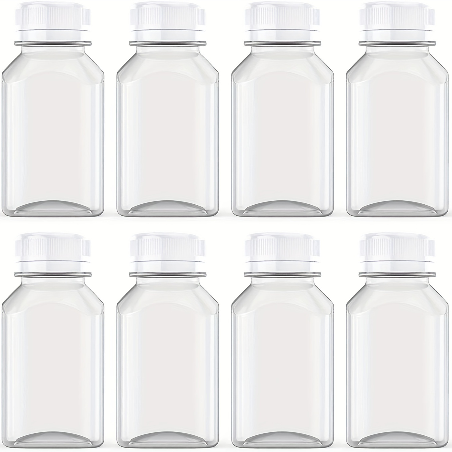 Leak-proof Clear Plastic Juice Bottles, Recyclable Bulk Containers, With  Black Tamper Evident Lids For Juice, Milk And Other Beverages - Temu