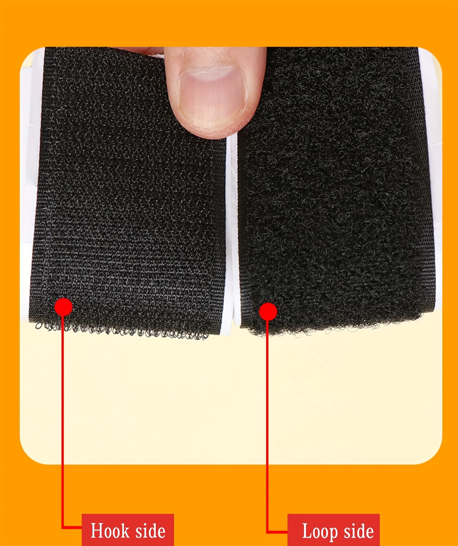 Heavy-Duty Self-Adhesive Hook and Loop Fastener Tape, Strong Polyester Adhesive, Black and White - Ideal for School, Home, Office Use, Self Adhesive Wall Hooks