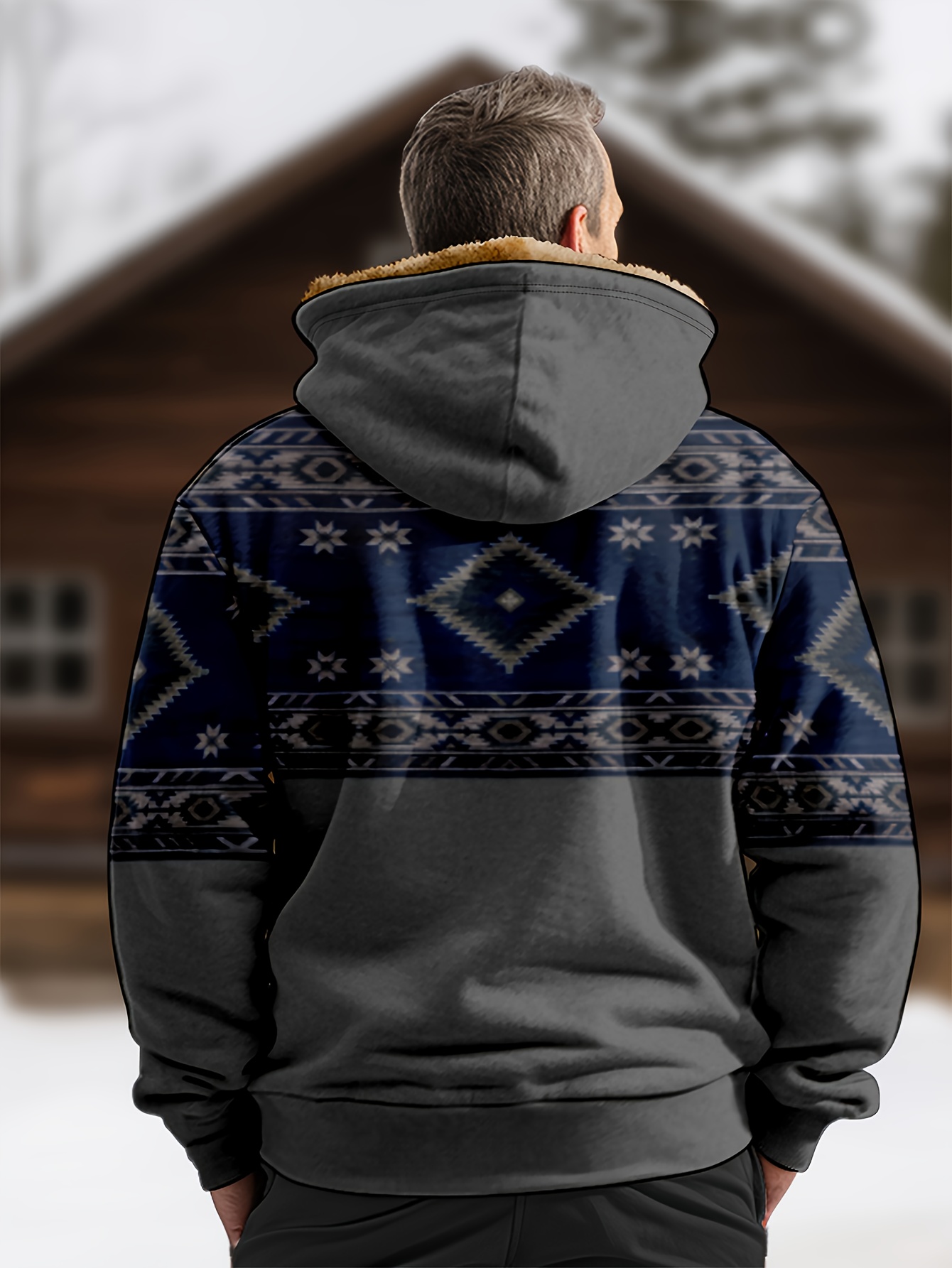 Men's Winter Warm Thick Fleece Hoodie