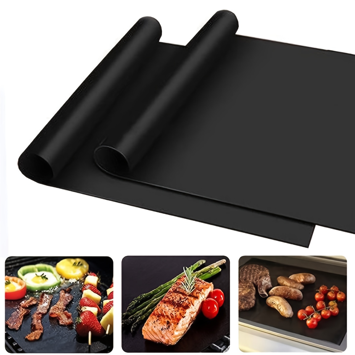 Temperature Resistant Barbecue Mat Bbq Black Barbecue Mat - Temu