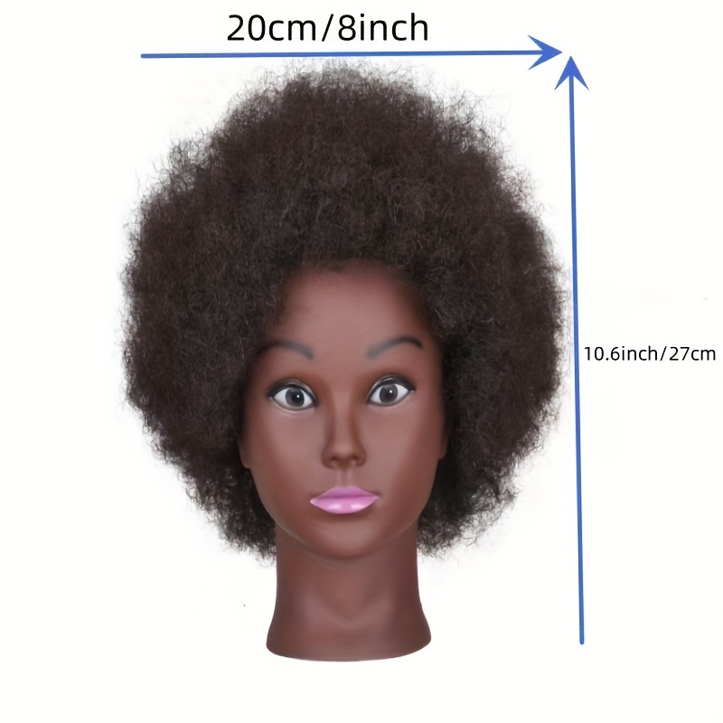 African American Mannequin Head With Hair For Braiding,Doll Head With Hair  Black Mannequin Head Human Hair With Stand,Training Head Mannequin Human