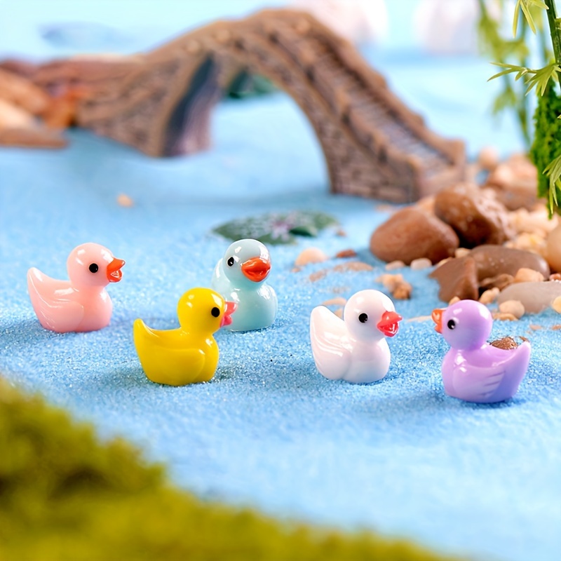 Tiny Ducks Little Duck Figures Mini Resin Ducks Plastic - Temu