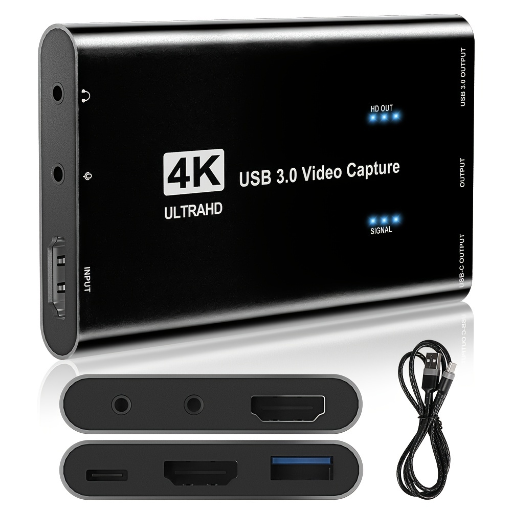 Video Capture Card 4k 1080p 60fps Usb 3.0 Connector For - Temu