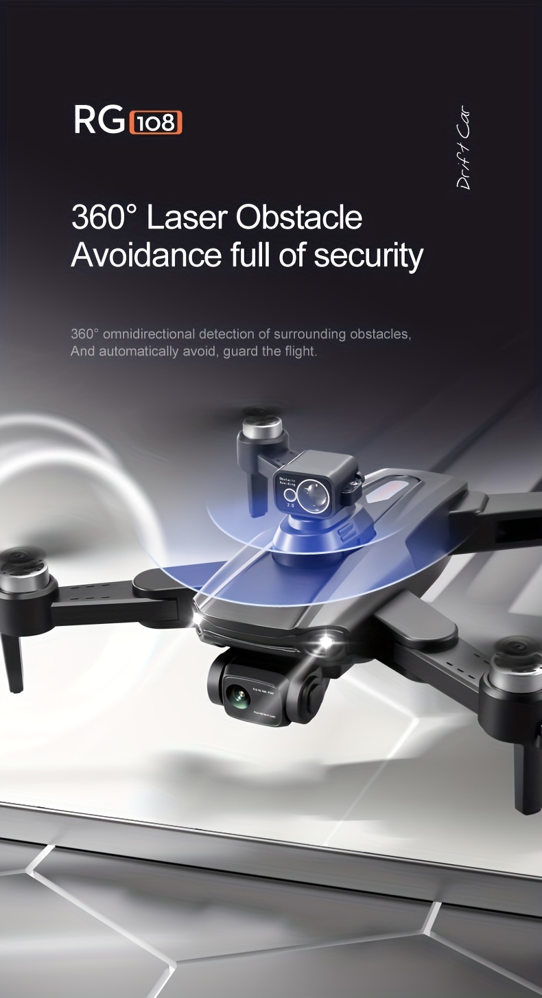 foldable drone with dual camera gps wifi led screen obstacle avoidance and more details 2
