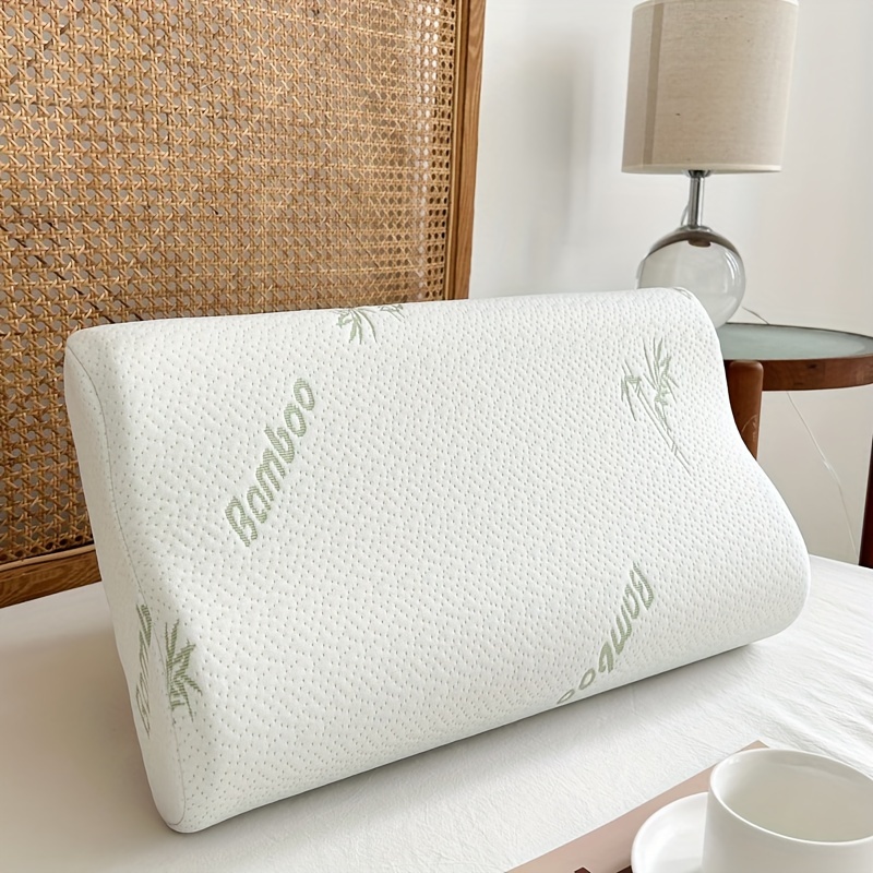 Bamboo Pattern Memory Foam Pillow Neck Pillows For Relax - Temu