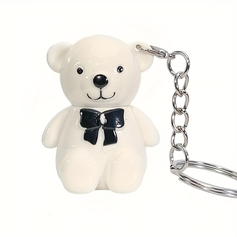 Black Teddy Lip Gloss Keychain