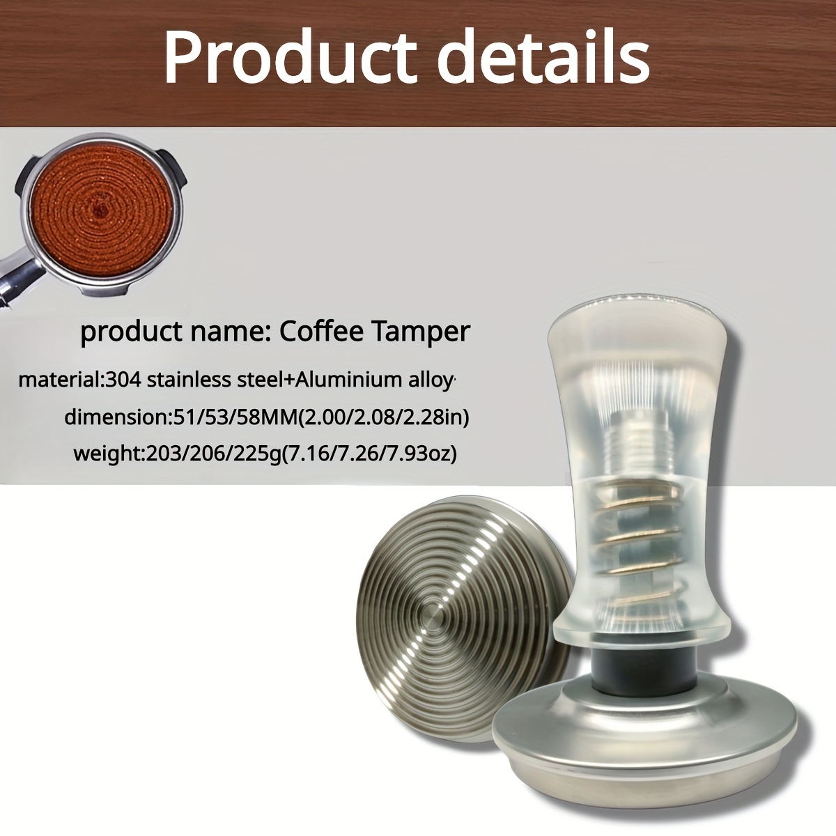 Adjustable Depth Coffee Tamper Calibrated Steady Pressure - Temu