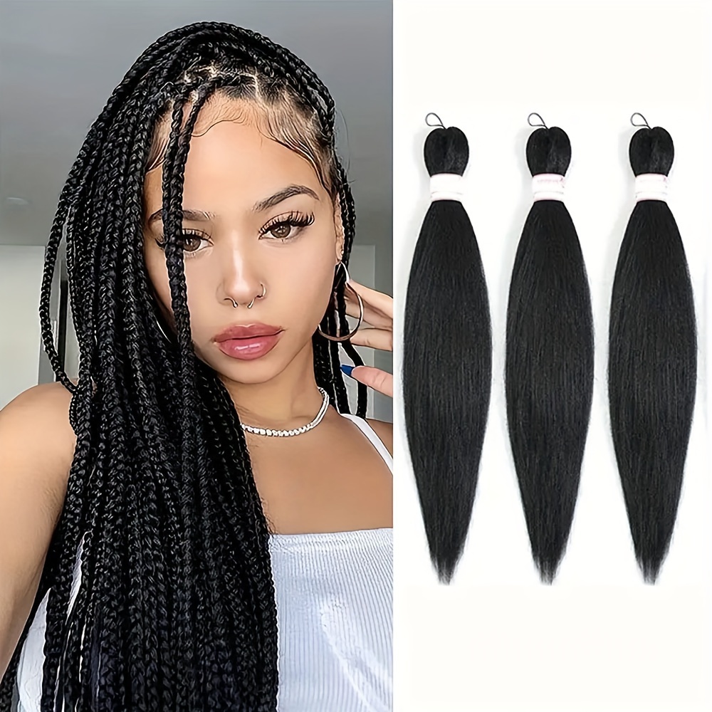 Pre Stretched Braiding Hair Extensions Women Professional - Temu