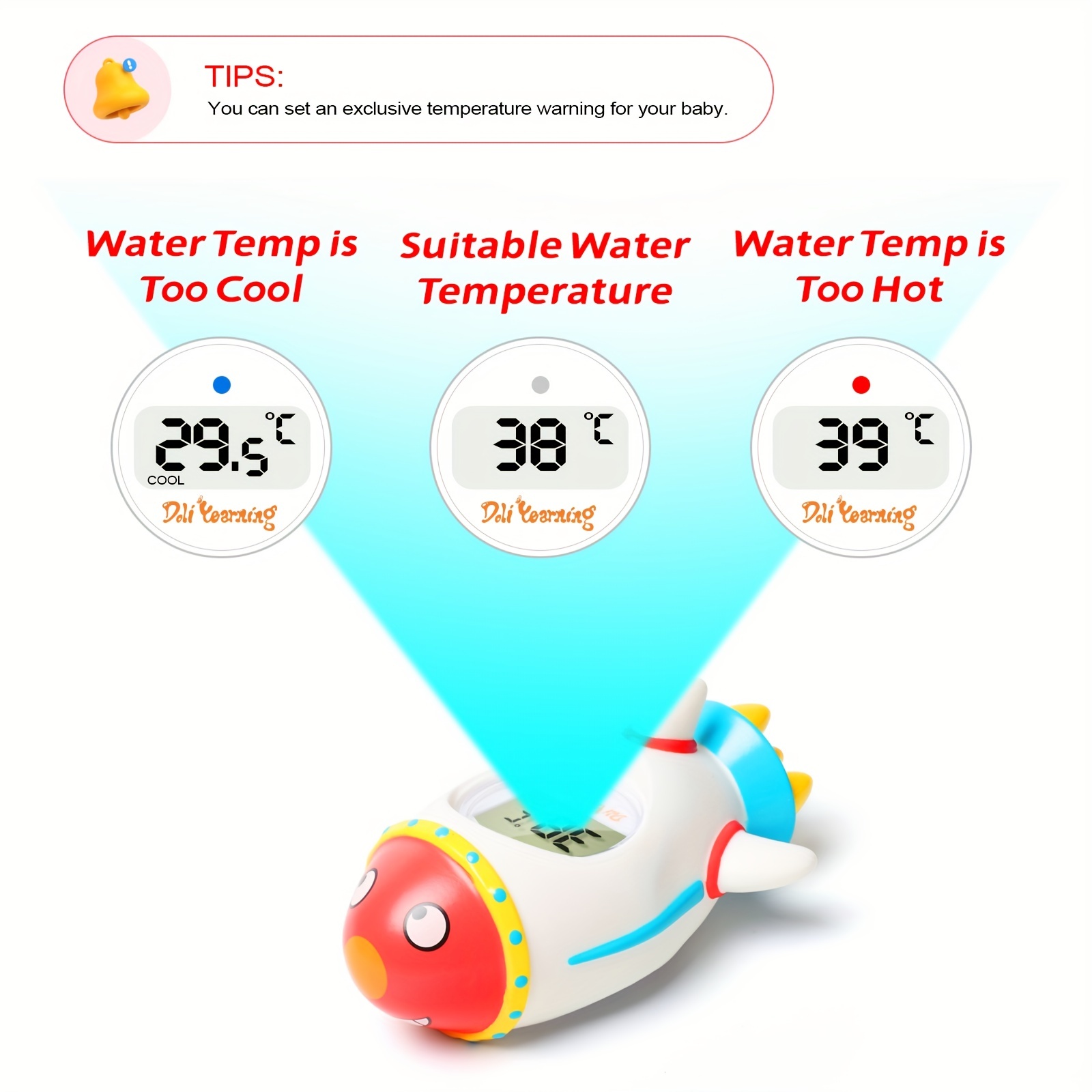 Bath Thermometer - Bath Water Thermometer for Bathtub Baby Safety Water  Temperature for Baby Bath - Easy to Use Bath Temperature Thermometer