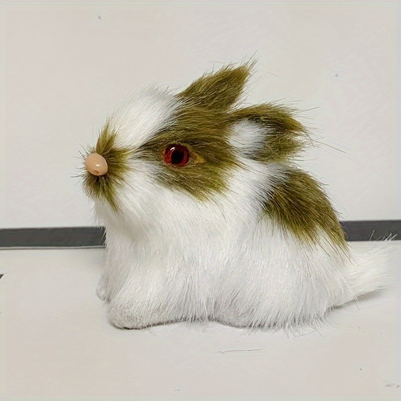 Mini lapin en peluche réaliste et mignon blanc quatre - Temu Belgium