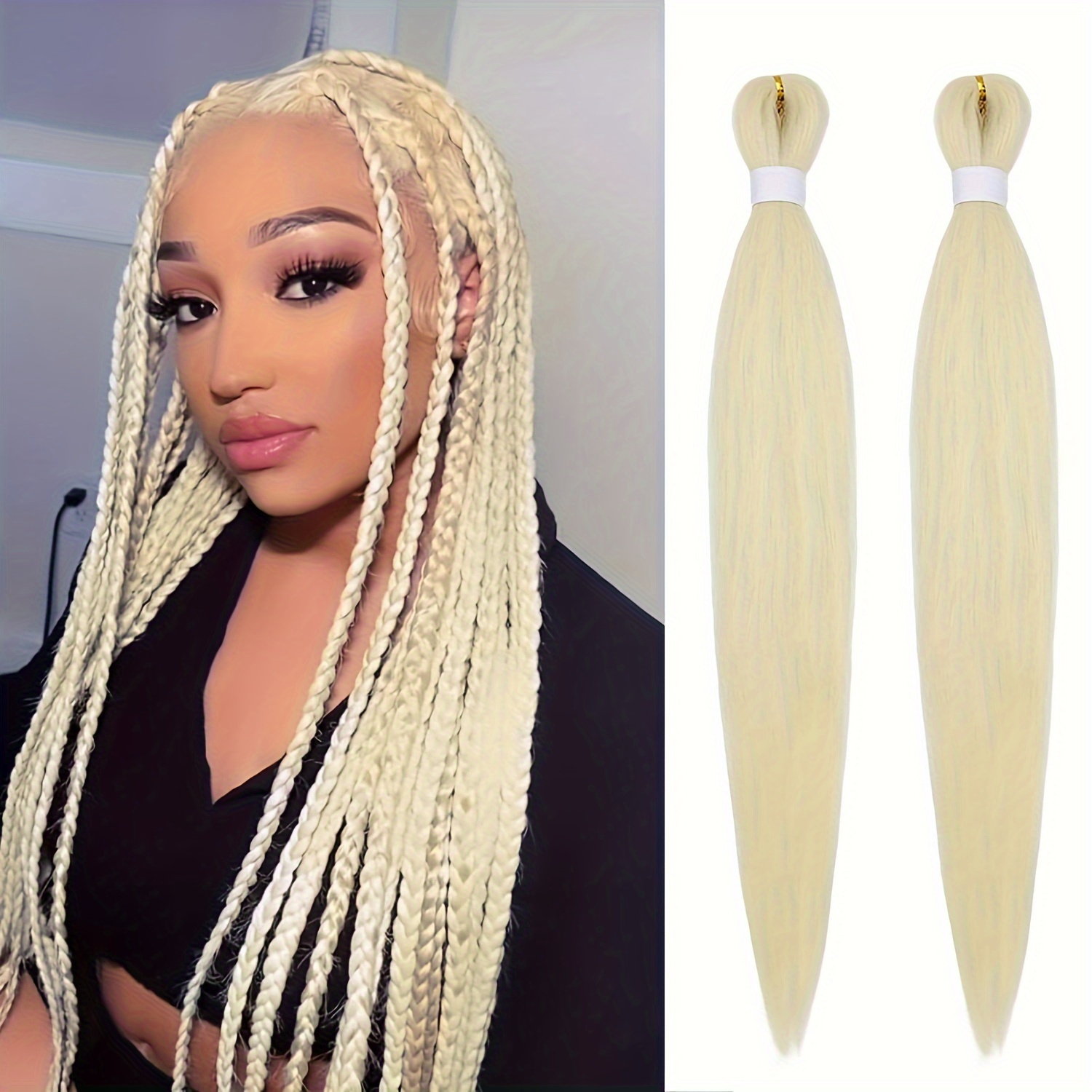 1B Box Braids Crochet Hair Curly End Synthetic Blonde 18 Inch Crochet Braids  Pre Looped Curly Braiding Hair Extensions For Women - AliExpress