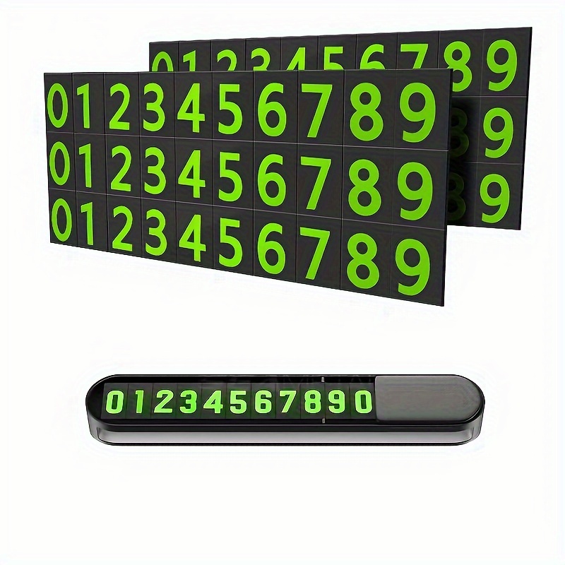 Luminous Digital Car Temporary Parking Phone Number Plate - Temu