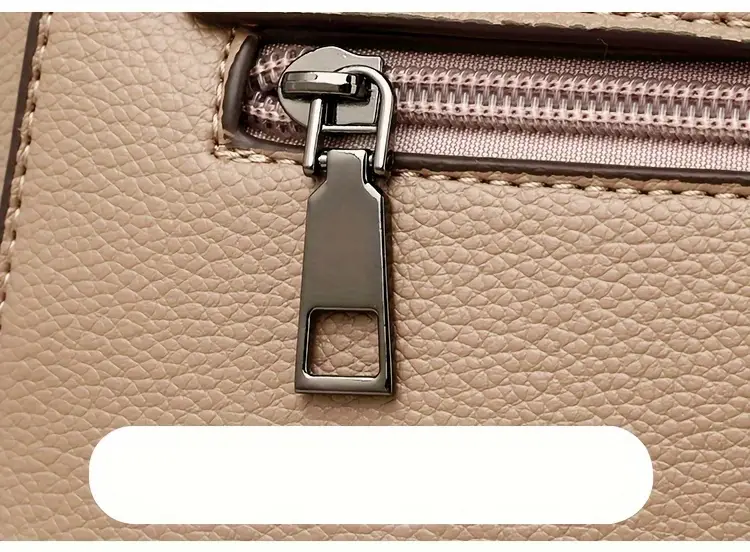 mini color contrast handbag women pu leather crossbody bag fashion turn lock flap purse details 15