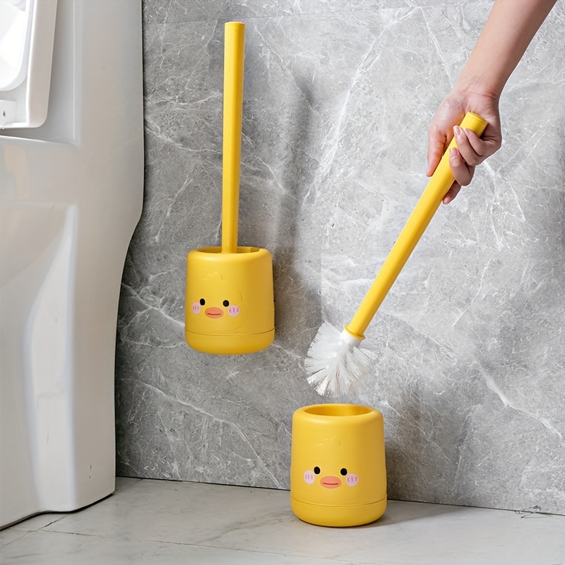 1pc Toilet Brush For Home Use, With Silicone Duck Design And
