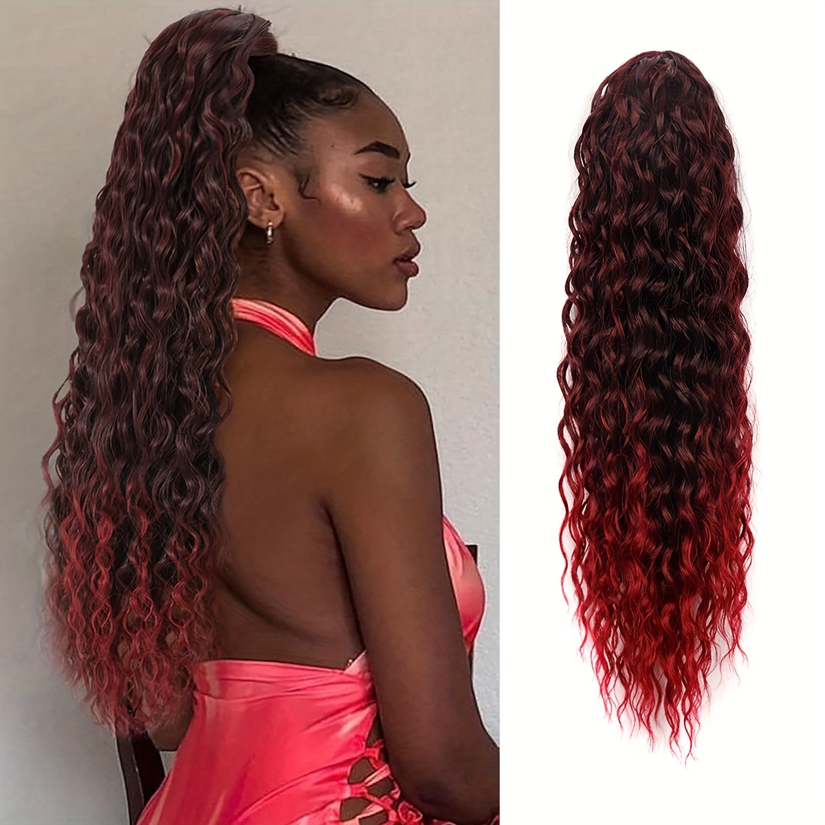 Black Wavy Ponytail extension