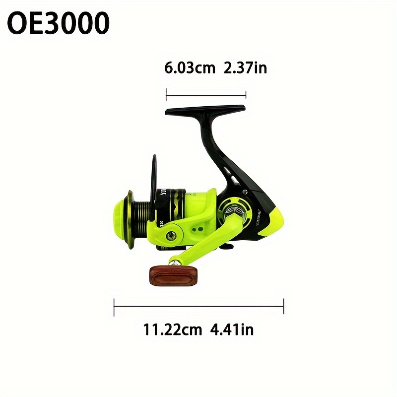 OROOTL Spinning Fishing Reel 5.2:1 Gear Ratio Spinning Reel Light Fishing  Reel with Left/Right Reversible Handle and Protective Pad 12+1 Stainless