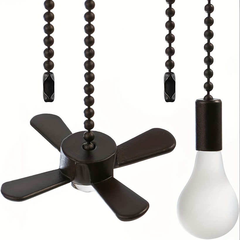 Ceiling Fan Pull Chain Kit Bulb And Fan Pattern Pull - Temu