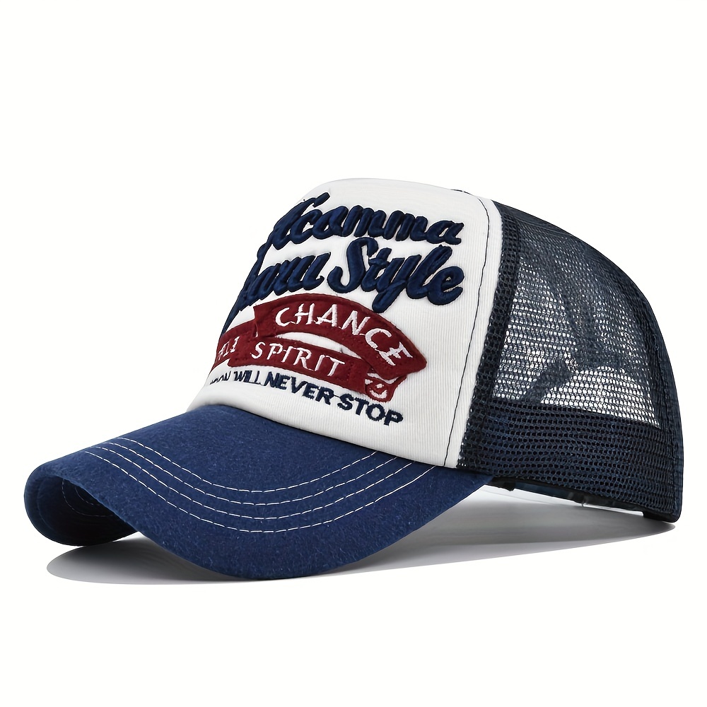 Letter Embroidery Patch Baseball Cap Trucker Hat