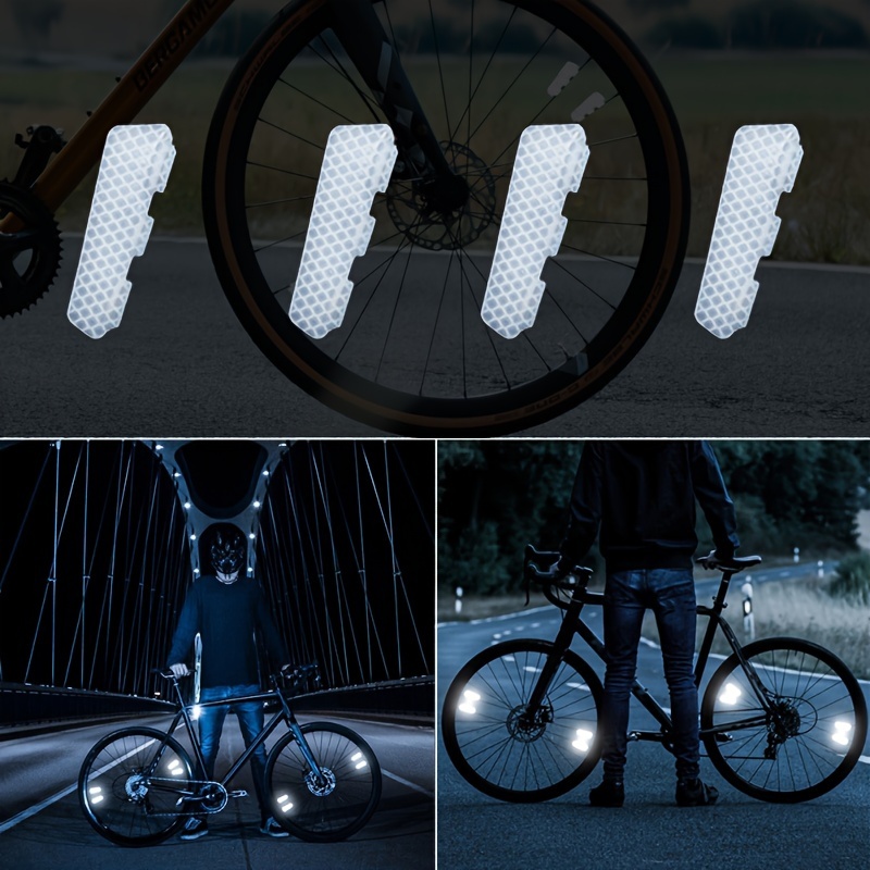 Réflecteur Fluorescent De Roues De Bicyclette, Autocollant Réfléchissant De  Vélo De VTT Pour L'avertissement De Cyclisme, Réflecteur De Rayon De Vélo