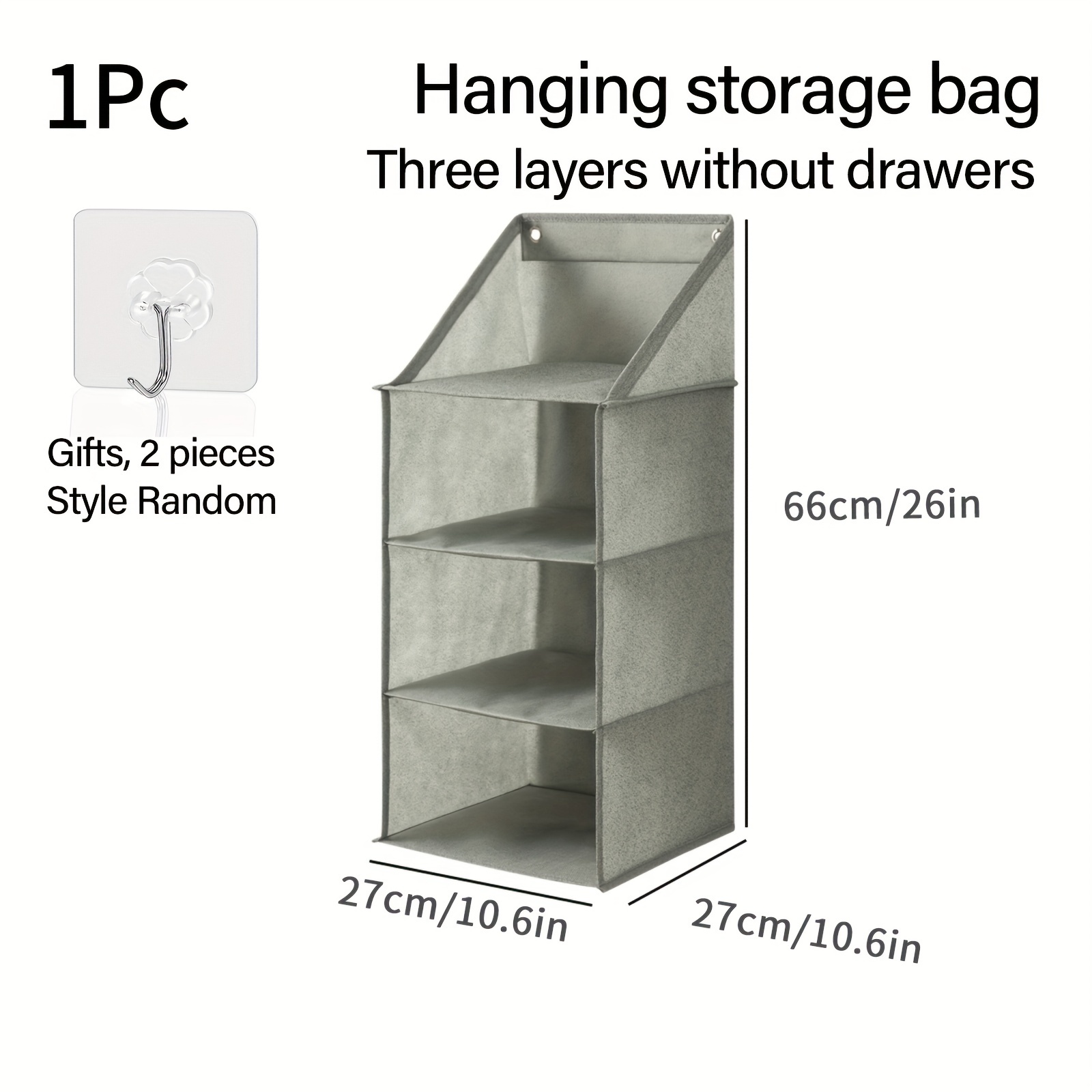 No Punching Wall Hanging Hanging Bag Underwear Storage Bag Hanging Storage  Bag Household Multifunctional Sundries Storage Bag