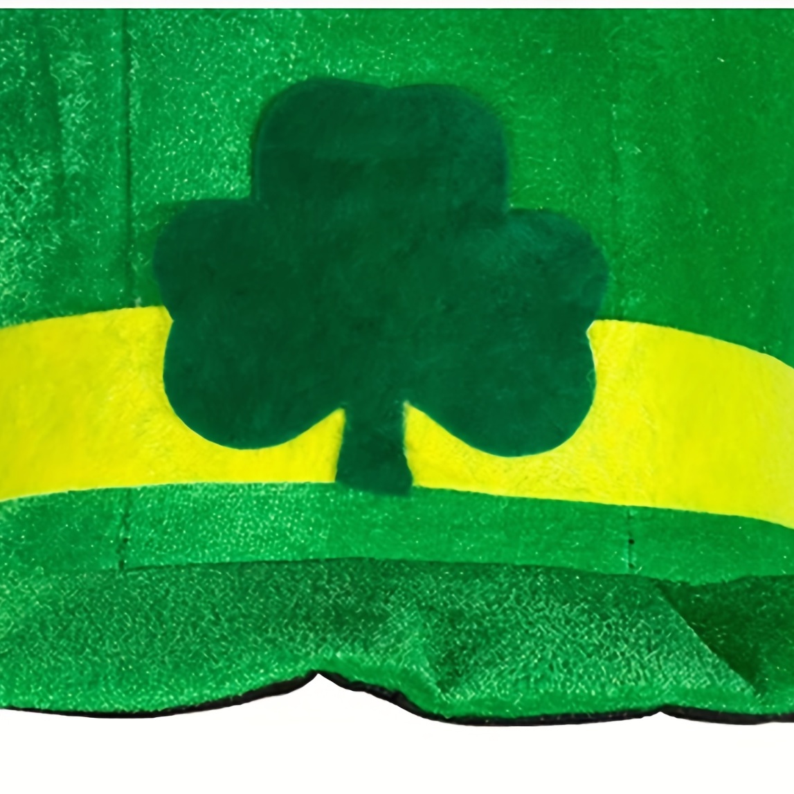 St Patricks Day Shamrock Green Velvet Top Hat for Men Women