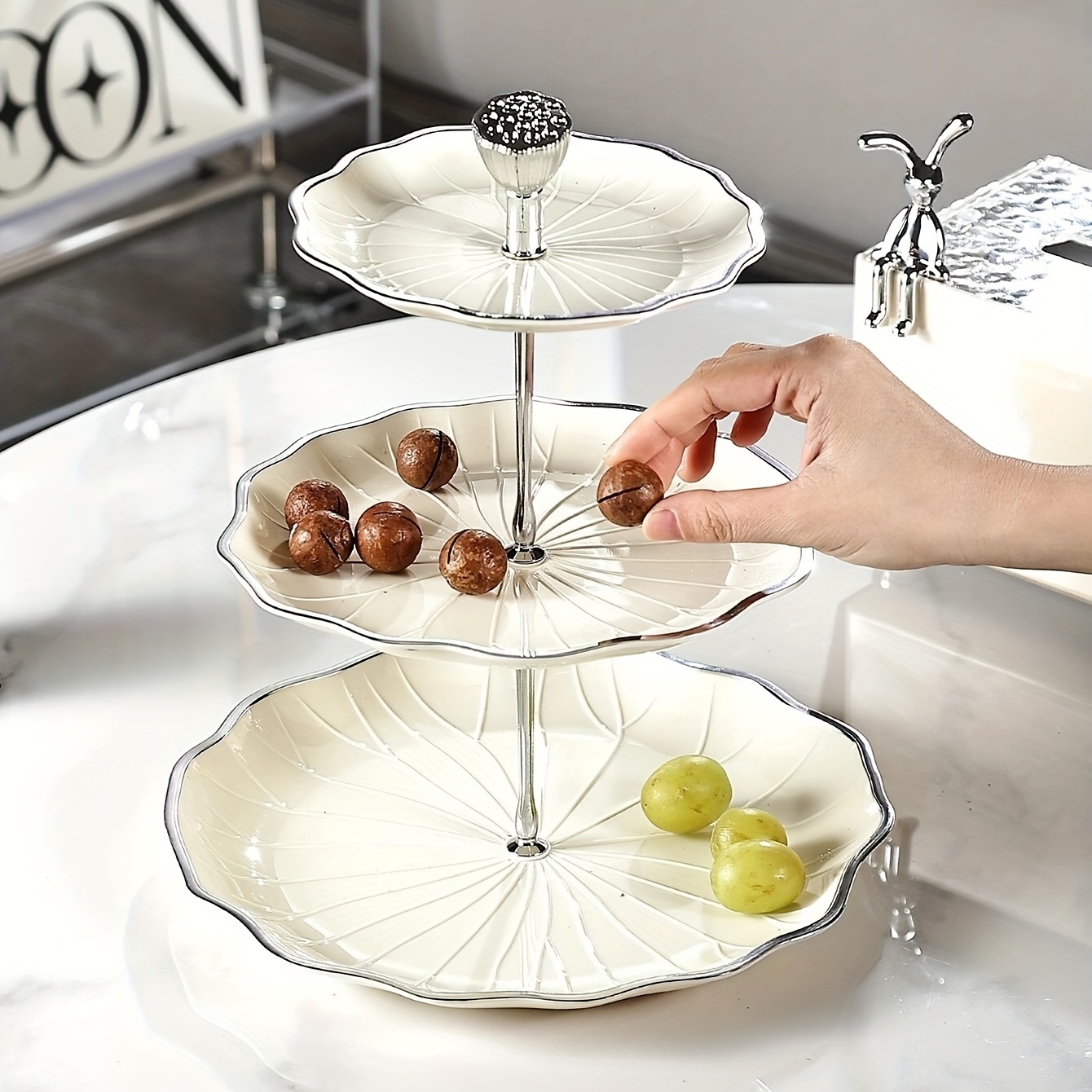 CAKE STAND - TABLE ACCESSORIES - Blanc MariClo' Milano