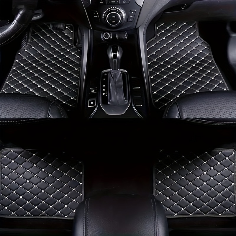 

4pcs Universal Waterproof Car Floor Mats: Keep Your Carpet Clean & Stylish!