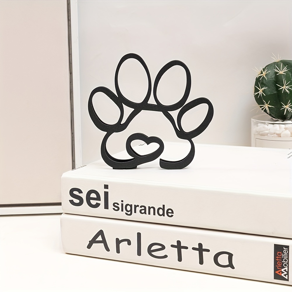 Image of Chic Metal Dog Sculpture - Abstract Minimalist Figurine For Decor, Perfect Gift For Christmas/graduation