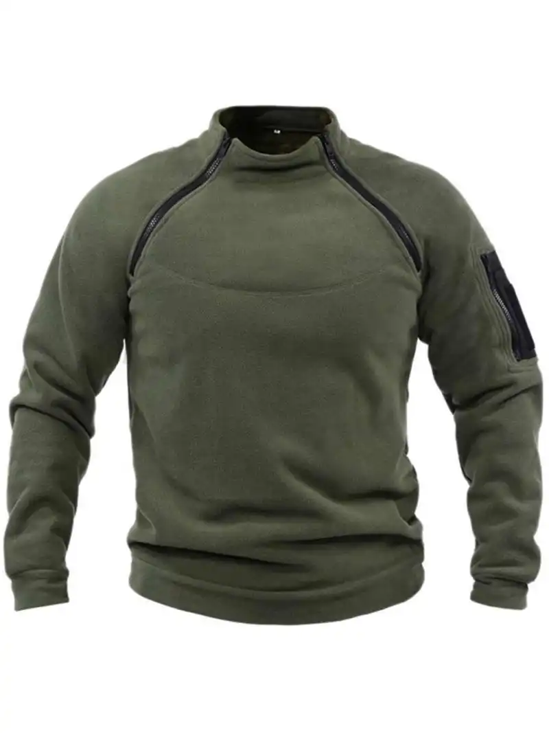 mens casual pullover sweatshirt for fall winter outdoor activities details 31