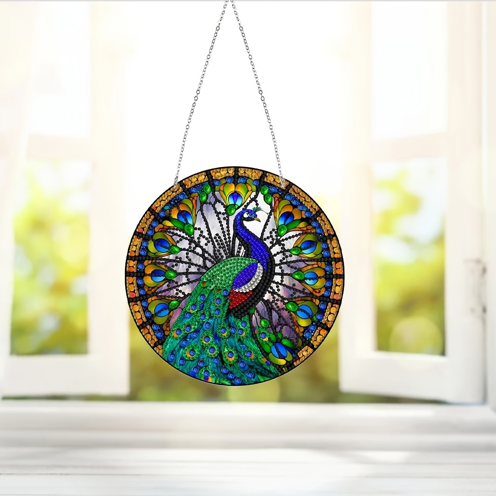 Stained Glass Peacock Diamond Painting