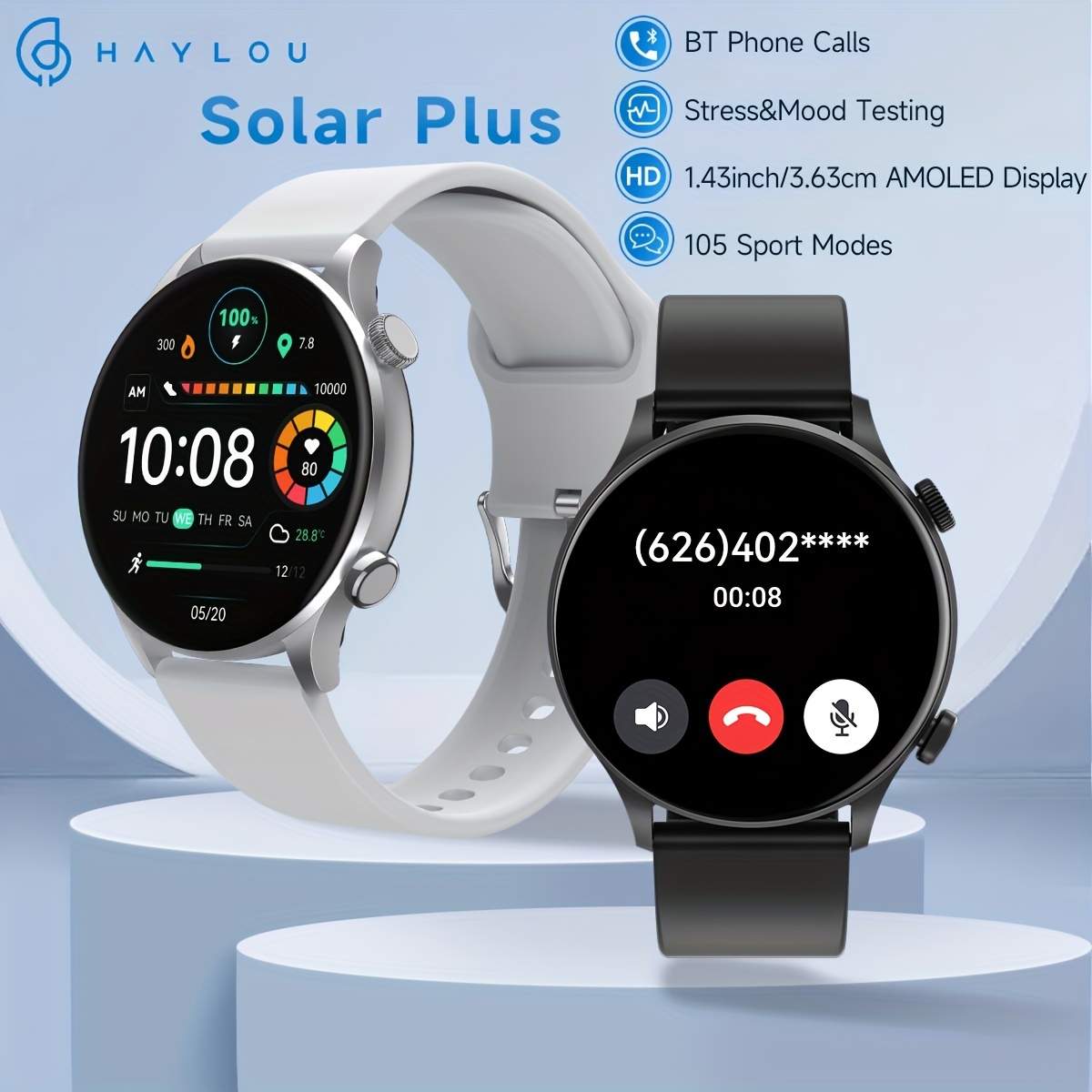 Relógio Smartwatch Haylou Solar Plus LS16 - Preto