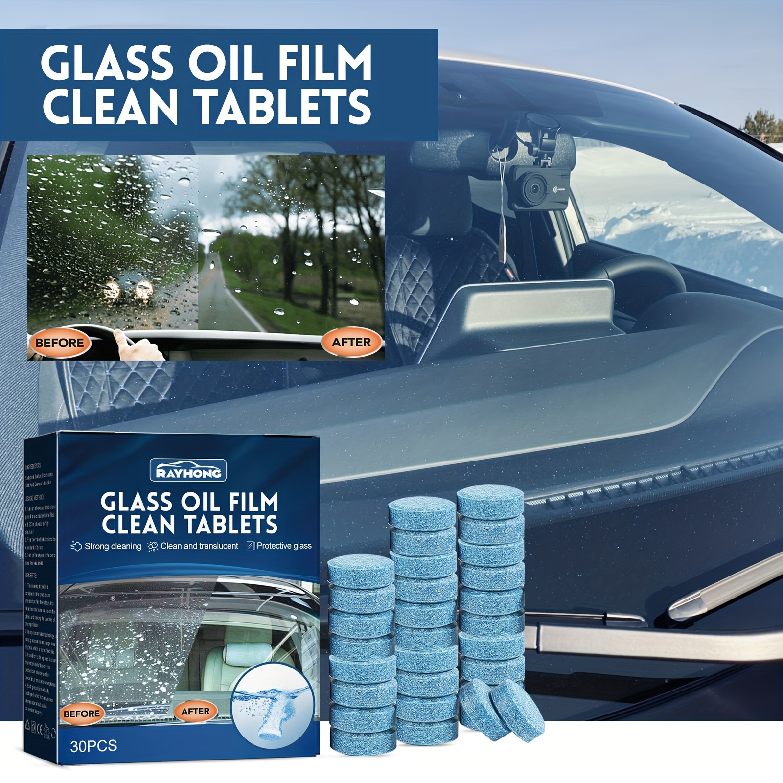 Car Windshield Cleaner: Effervescent Tablets For - Temu