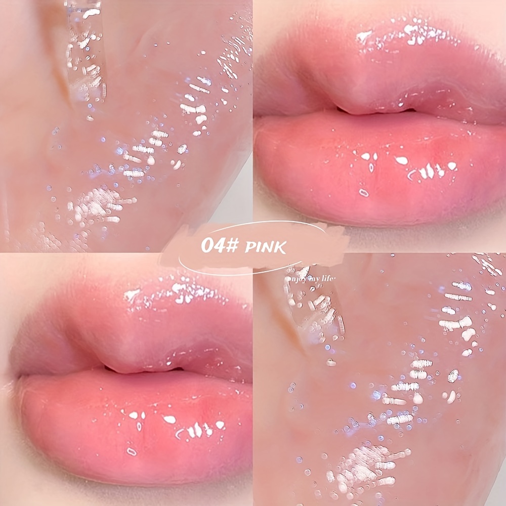 6 Colors Lip Plumping Lip Gloss Dewy Finish & Shimmer