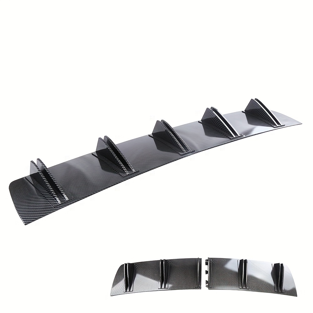 Car Rear Bumper Lip ABS Rear Shark Chassis Fin Style Curved Bumper Lip