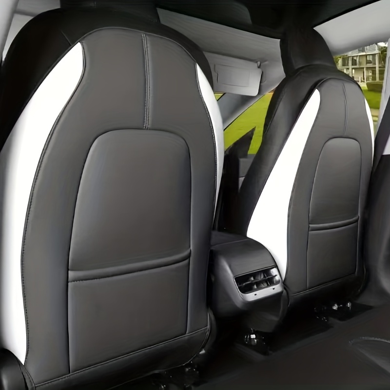Neu 1 Paar Auto Leder Anti Kick Pad Für Tesla Model 3 / Y Full Seat Back  Protective Mat Anti Dirty Interior Storage Sitzkissen Von 28,03 €