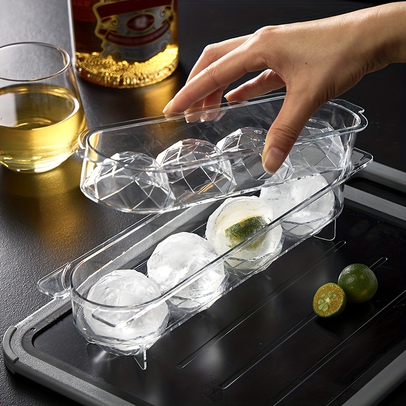 Ice Cube Mold, Plastic Ice Cube Tray, Ball Shape Ice Mold, Multifunctional  Household Chocolate Mold, Ice Cube Trays For Freezer Cocktail Bar Party, Ice  Cream Mold, Kitchen Stuff, Kitchen Tools - Temu