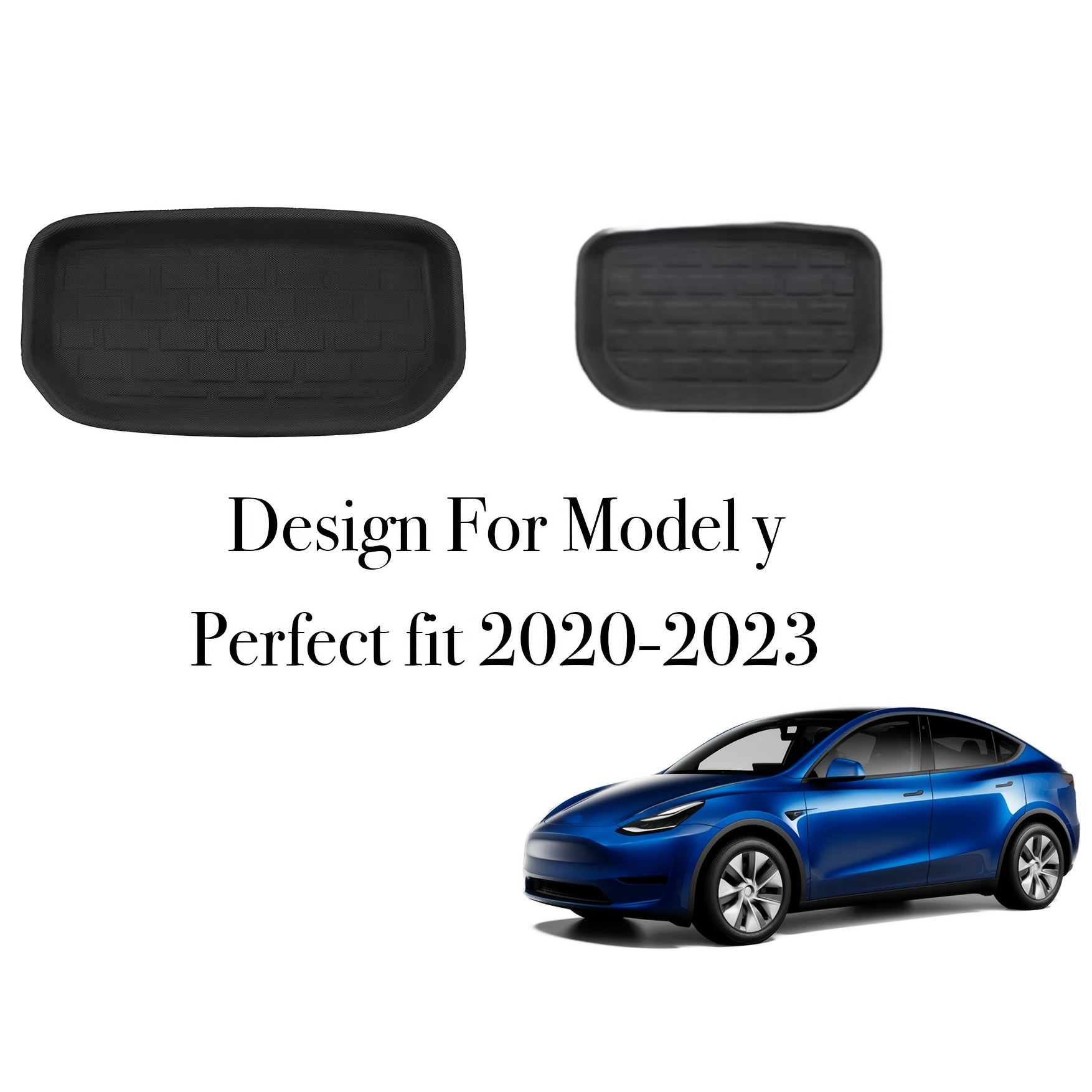 Tapis de sol pour Tesla Model Y : Tesla Model Y – Tapis de voiture 5 places  2021-2023 en XPE sur mesure – Tapis de sol de voiture étanche et