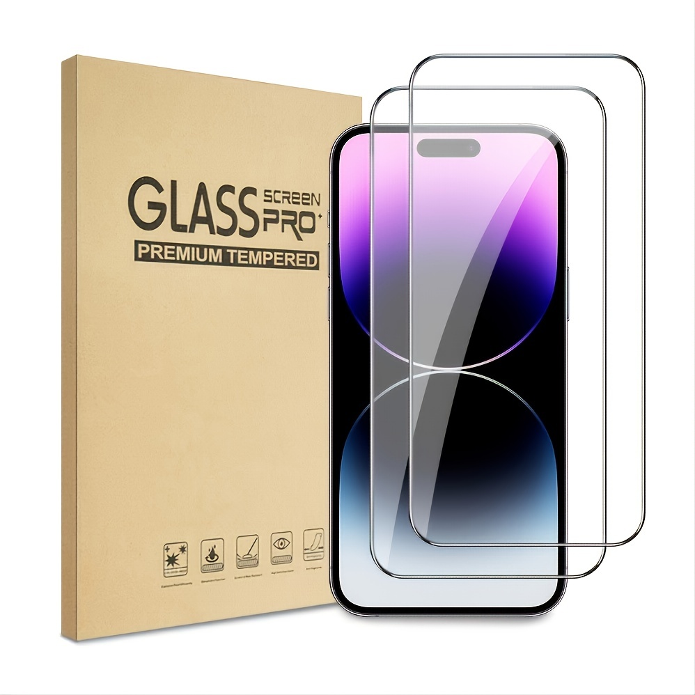 iPhone 14 Pro Tempered Glass Screen Protector (2 Pack)