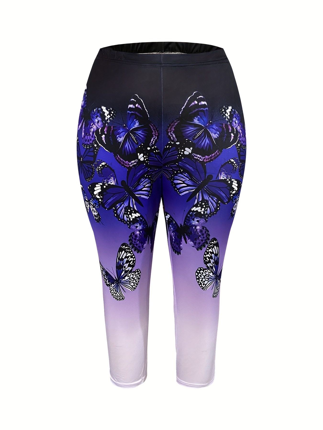 Plus Size Casual Leggings Women's Plus Ombre Butterfly Print - Temu  Philippines
