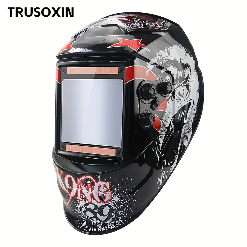  Máscara de casco de oscurecimiento automático para soldadores,  soldadura, molienda, azul y 1 cubierta de lente : Herramientas y Mejoras  del Hogar
