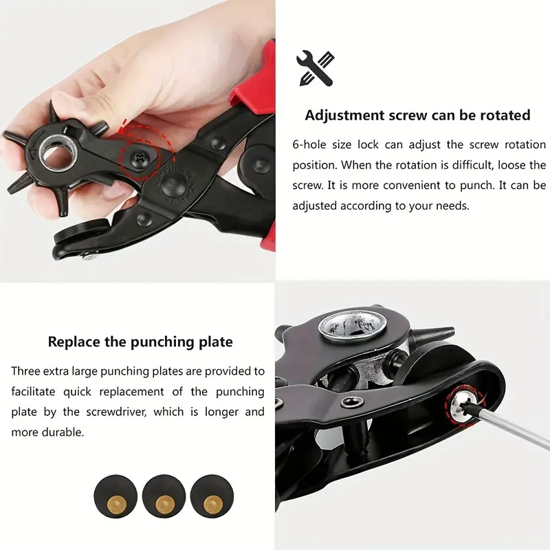 Leather Hole Puncher For Belts Watch Bands Straps Dog - Temu